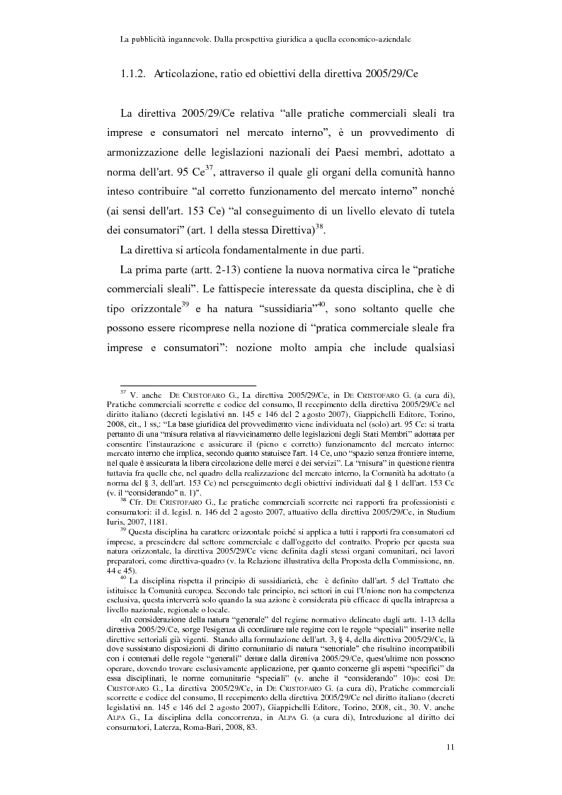 Anteprima della tesi: La pubblicità ingannevole. Dalla prospettiva giuridica a quella economico-aziendale., Pagina 8