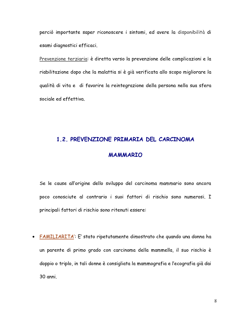 Anteprima della tesi: La mammografia e lo screening - Aspetti tecnico-organizzativi, Pagina 5
