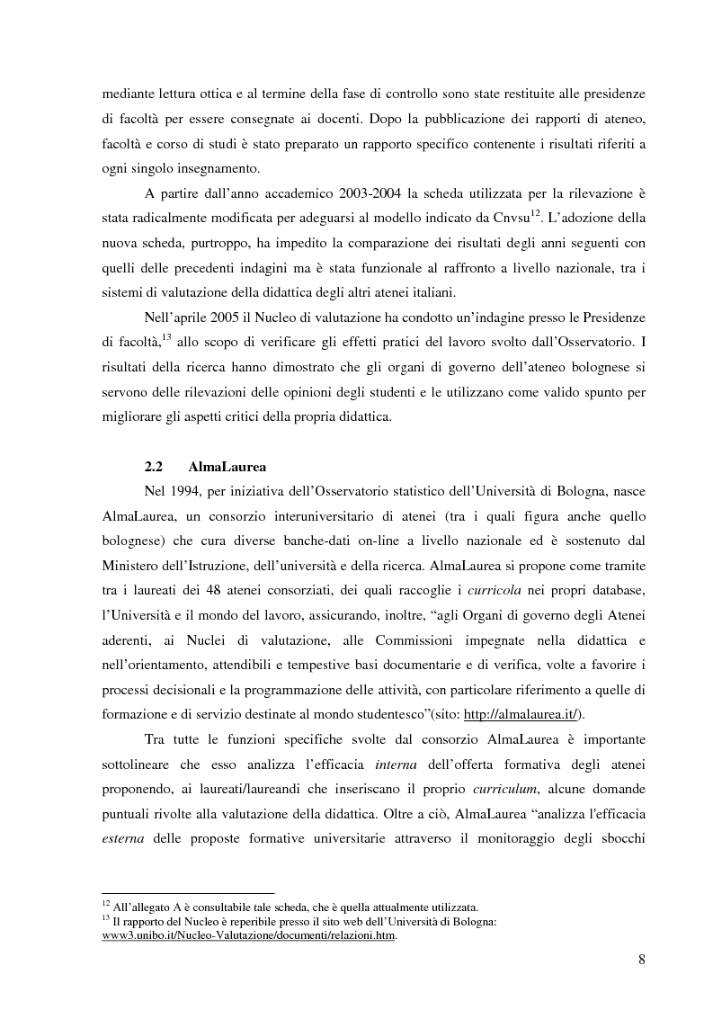 Anteprima della tesi: L'Ateneo che ascolta. Autovalutazione e customer satisfaction nel contesto del Polo universitario bolognese., Pagina 6