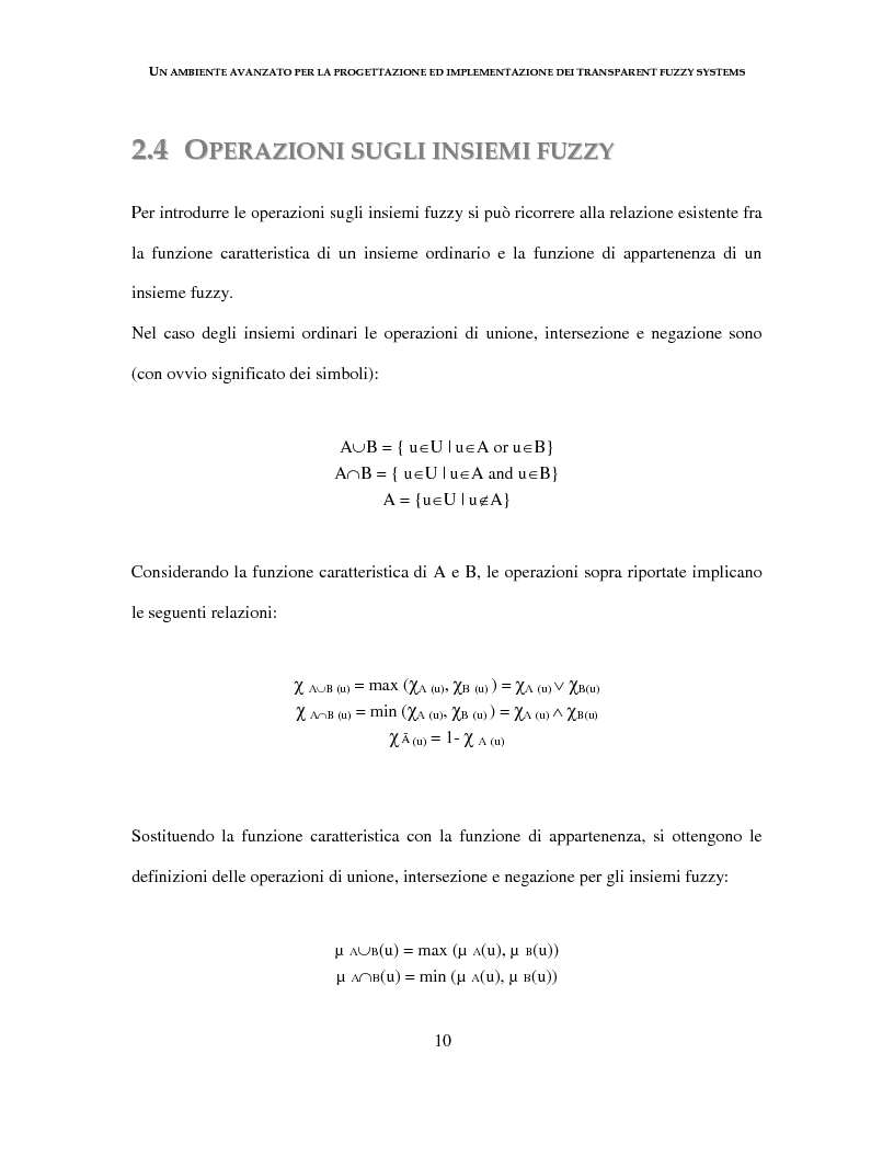 Anteprima della tesi: Un ambiente avanzato per la progettazione ed implementazione dei Transparent Fuzzy Systems, Pagina 10