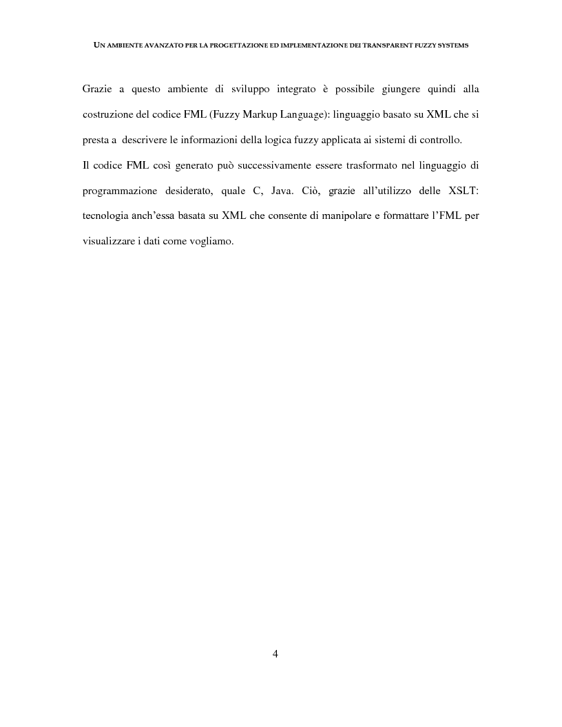 Anteprima della tesi: Un ambiente avanzato per la progettazione ed implementazione dei Transparent Fuzzy Systems, Pagina 4