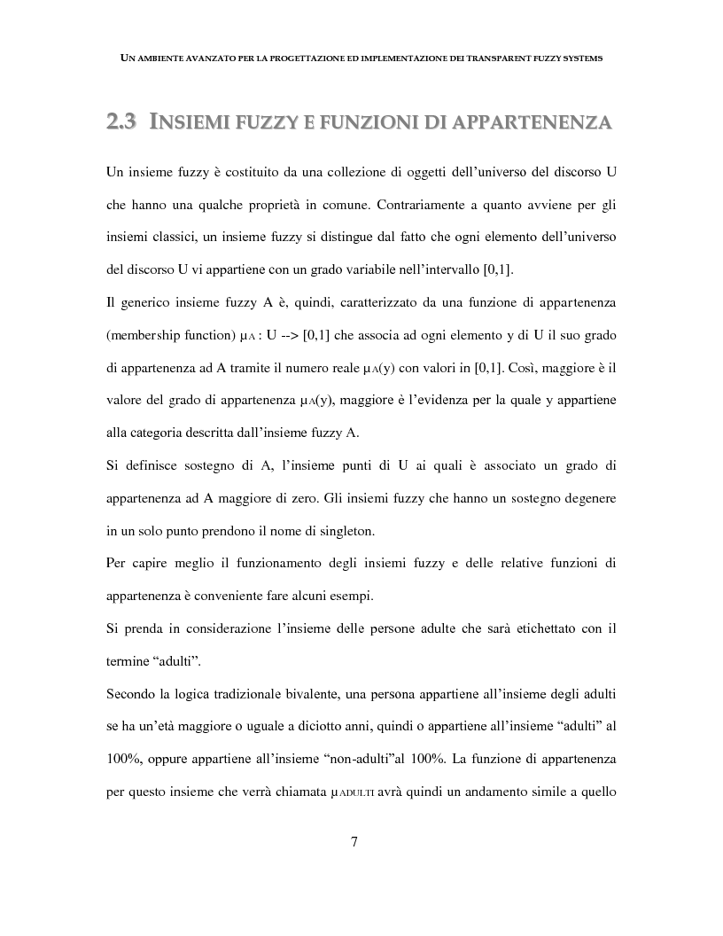Anteprima della tesi: Un ambiente avanzato per la progettazione ed implementazione dei Transparent Fuzzy Systems, Pagina 7
