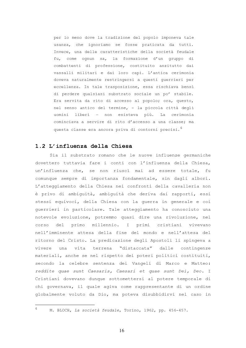 Anteprima della tesi: Origine, Chiusura Sociale e Funzione Della Cavalleria Medievale, Pagina 12