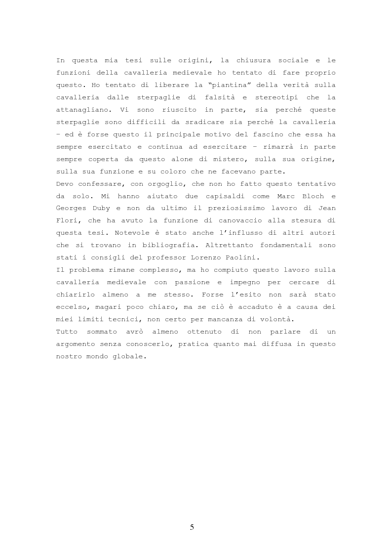 Anteprima della tesi: Origine, Chiusura Sociale e Funzione Della Cavalleria Medievale, Pagina 3