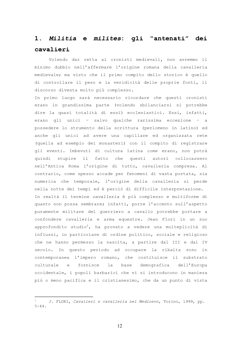 Anteprima della tesi: Origine, Chiusura Sociale e Funzione Della Cavalleria Medievale, Pagina 8