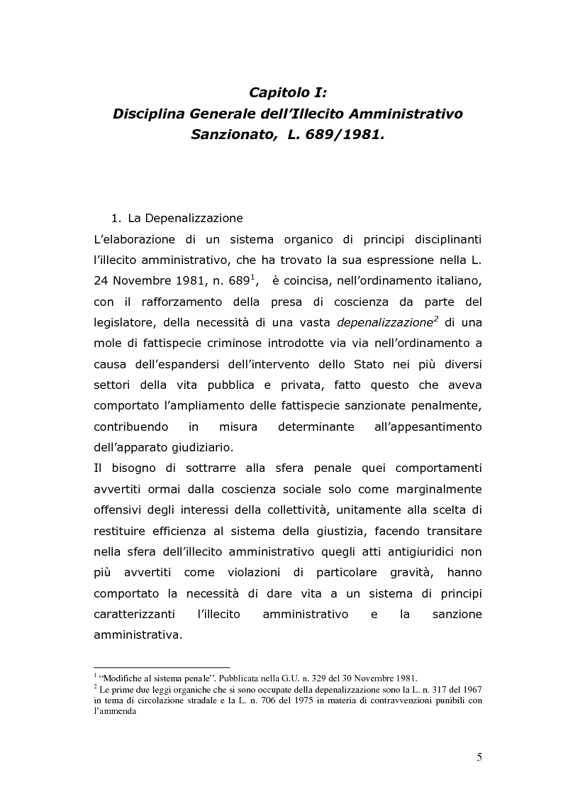 Anteprima della tesi: Sanzioni amministrative e procedimento sanzionatorio nelle materie di competenza della Regione Toscana, Pagina 2