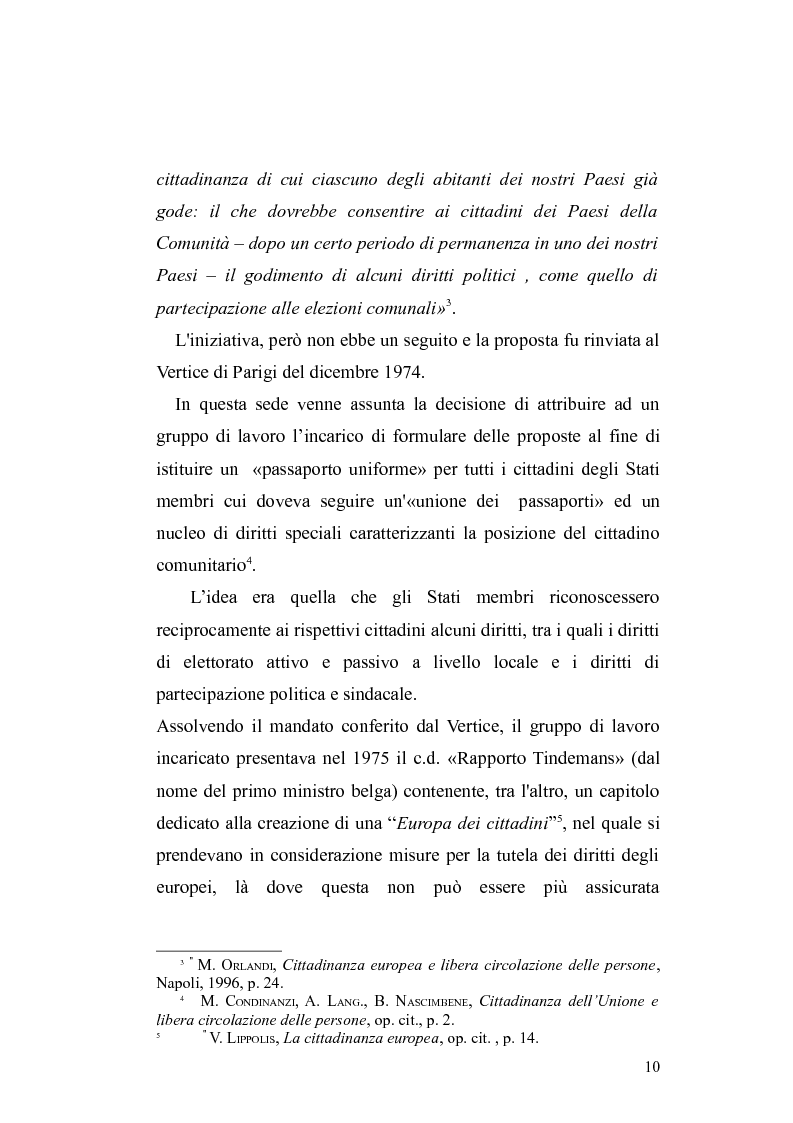 Anteprima della tesi: Il diritto di circolazione e soggiorno dei cittadini dell'Unione Europea, Pagina 6