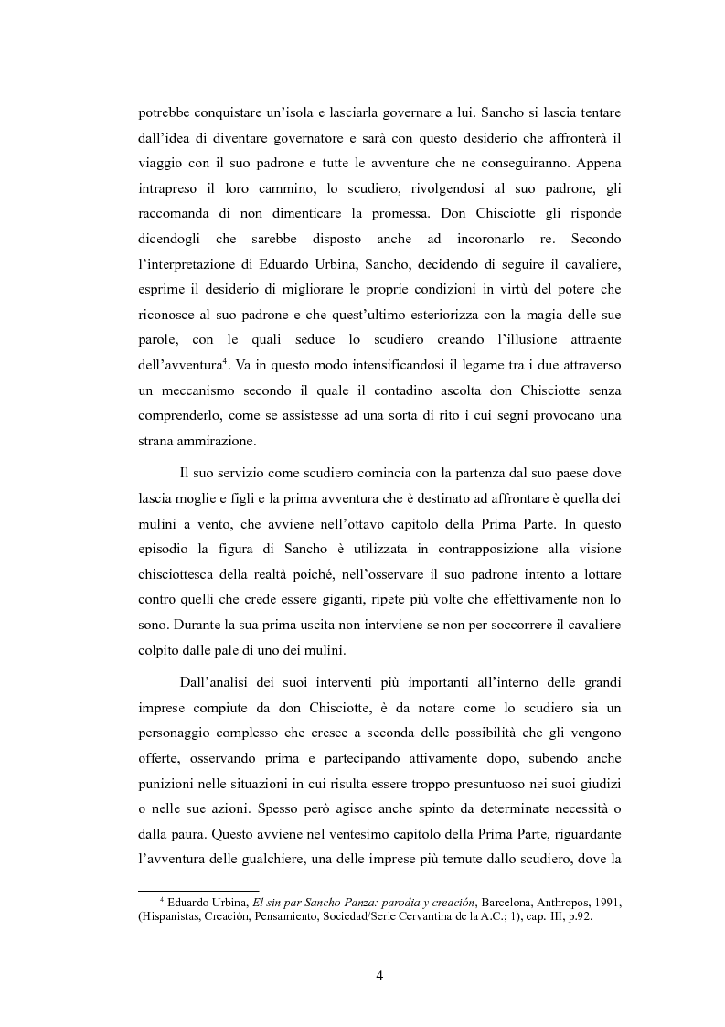 Anteprima della tesi: Sancho Panza, da scudiero fedele a governatore ''quasi'' ideale, Pagina 4