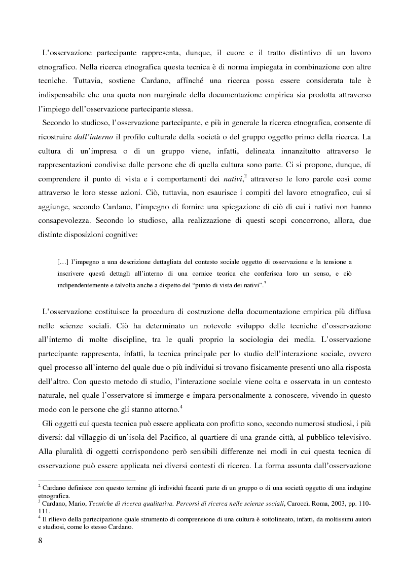 Anteprima della tesi: Dall'audience ai ''pubblici''. Note sull'etnografia dei media., Pagina 5