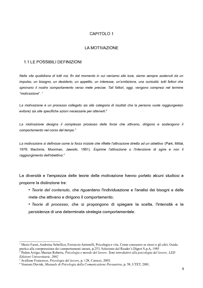 Anteprima della tesi: La motivazione nella scelta del tirocinio professionalizzante, Pagina 2