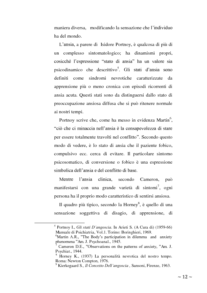 Anteprima della tesi: L'angoscia, un affetto che non mente, Pagina 3