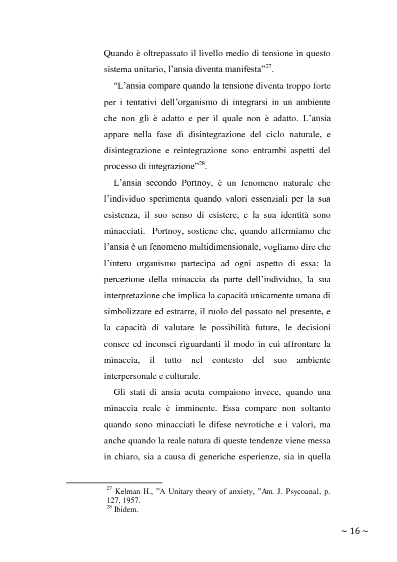 Anteprima della tesi: L'angoscia, un affetto che non mente, Pagina 7