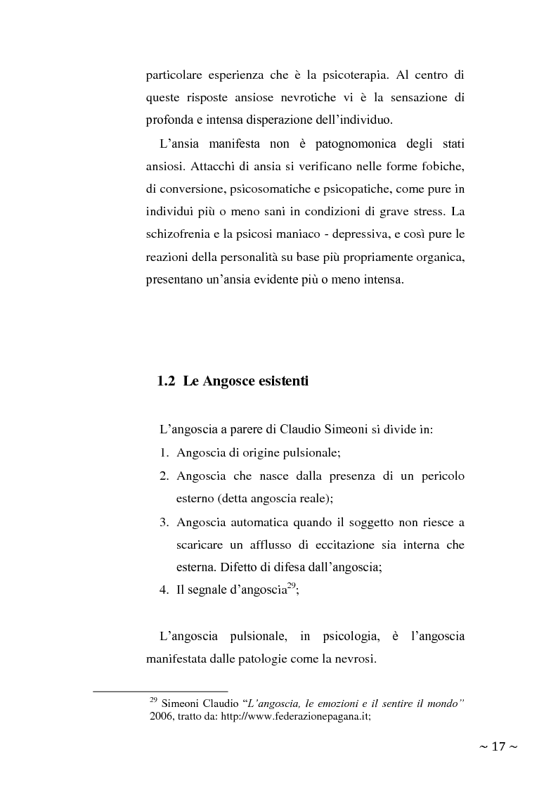Anteprima della tesi: L'angoscia, un affetto che non mente, Pagina 8