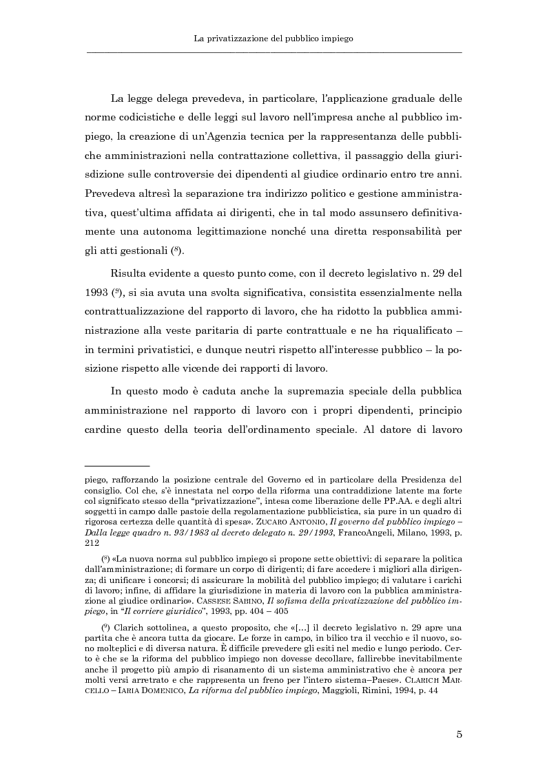 Anteprima della tesi: La subordinazione nel pubblico impiego, Pagina 10