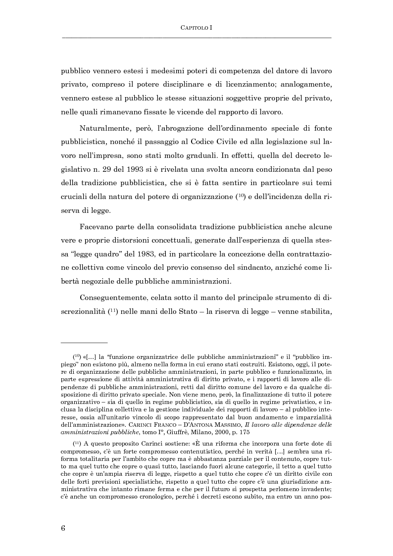 Anteprima della tesi: La subordinazione nel pubblico impiego, Pagina 11