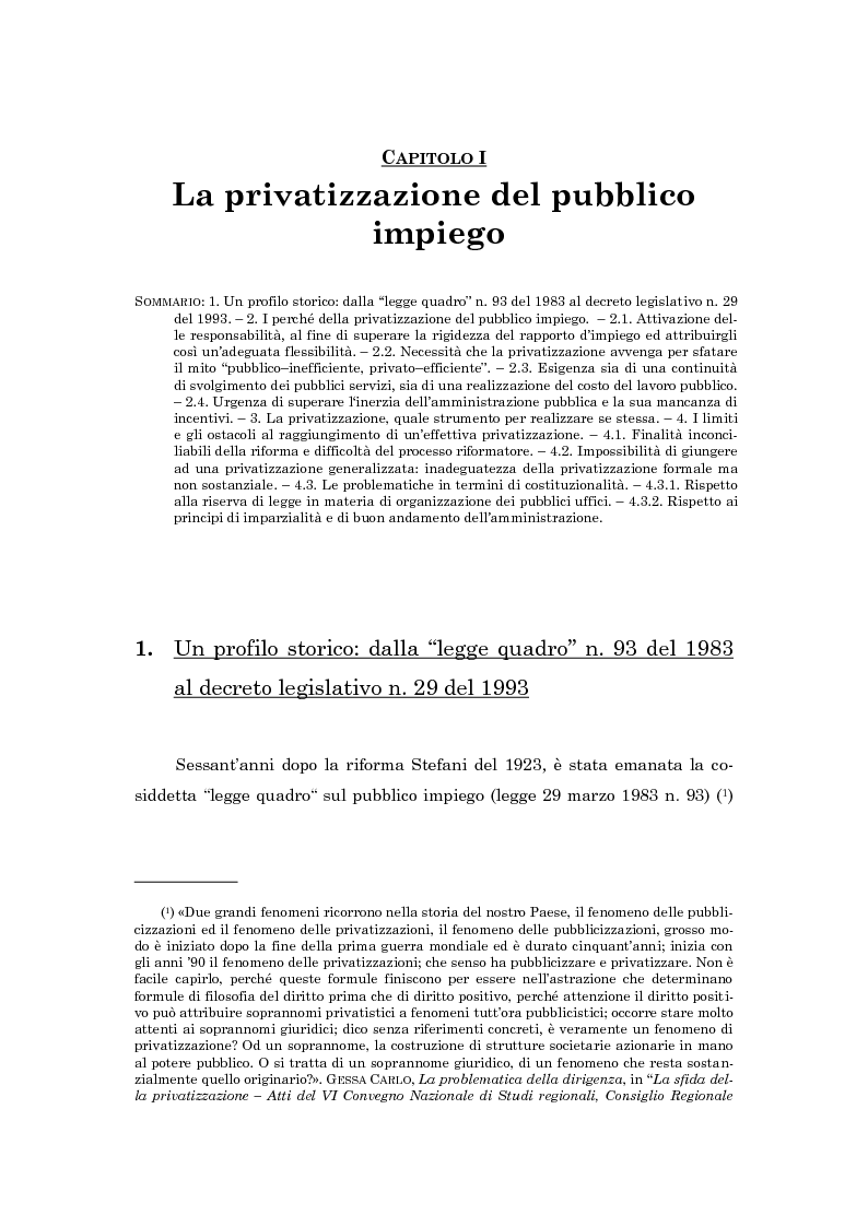 Anteprima della tesi: La subordinazione nel pubblico impiego, Pagina 6