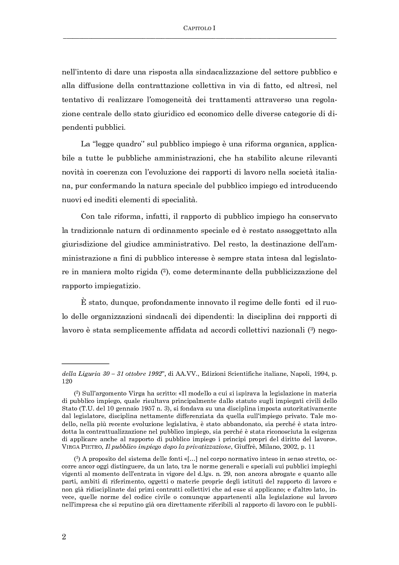 Anteprima della tesi: La subordinazione nel pubblico impiego, Pagina 7