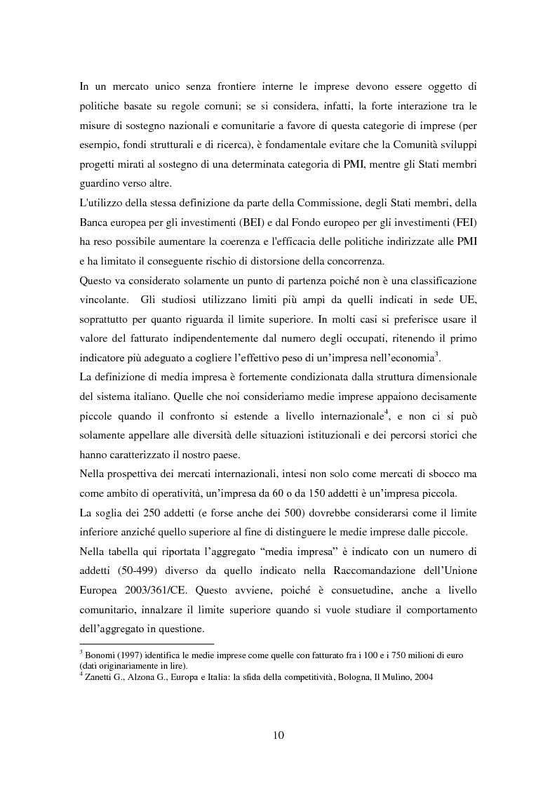 Anteprima della tesi: Le medie imprese commerciali, un'analisi di due macroaree: Nord Est e Sud Italia, Pagina 10