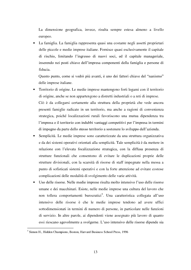 Anteprima della tesi: Le medie imprese commerciali, un'analisi di due macroaree: Nord Est e Sud Italia, Pagina 13