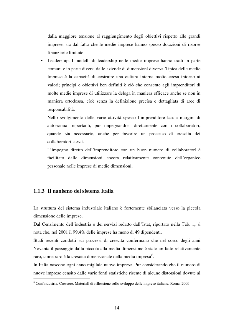 Anteprima della tesi: Le medie imprese commerciali, un'analisi di due macroaree: Nord Est e Sud Italia, Pagina 14