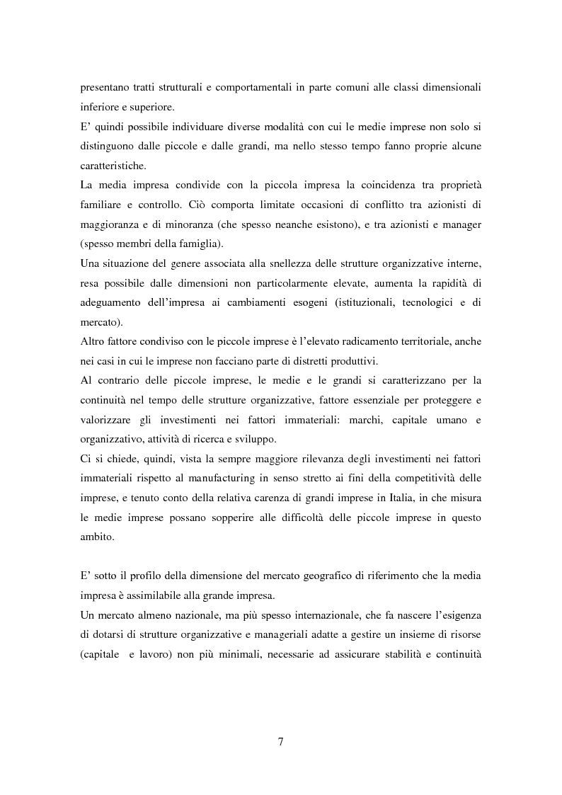 Anteprima della tesi: Le medie imprese commerciali, un'analisi di due macroaree: Nord Est e Sud Italia, Pagina 7