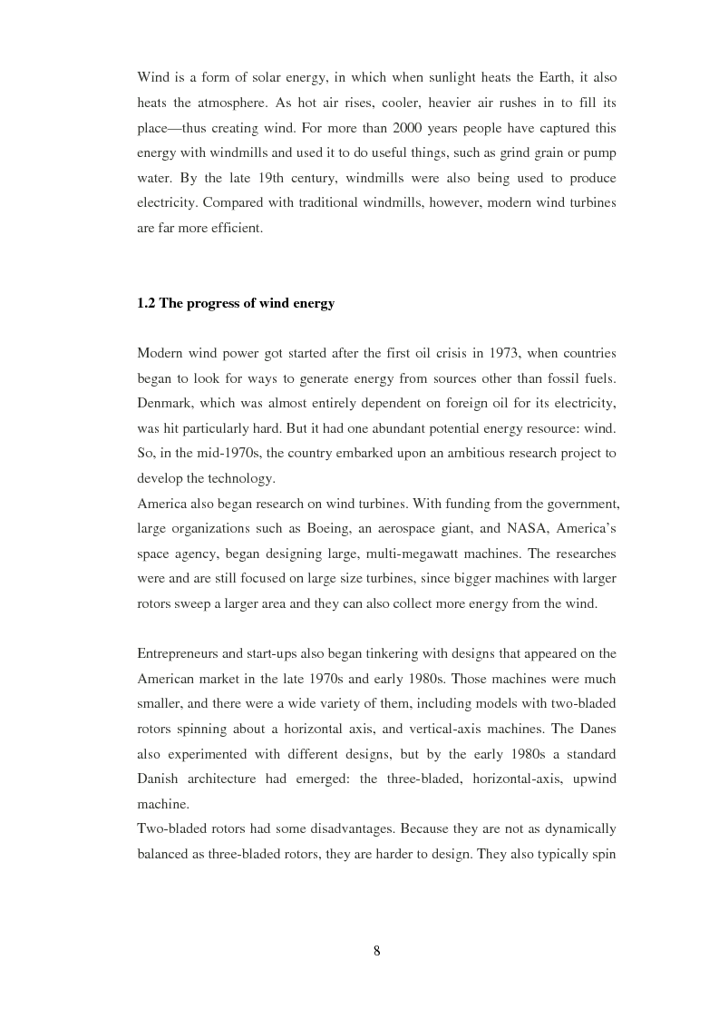 Anteprima della tesi: The Culture and Market on Wind Project Financing. The French Experience., Pagina 5