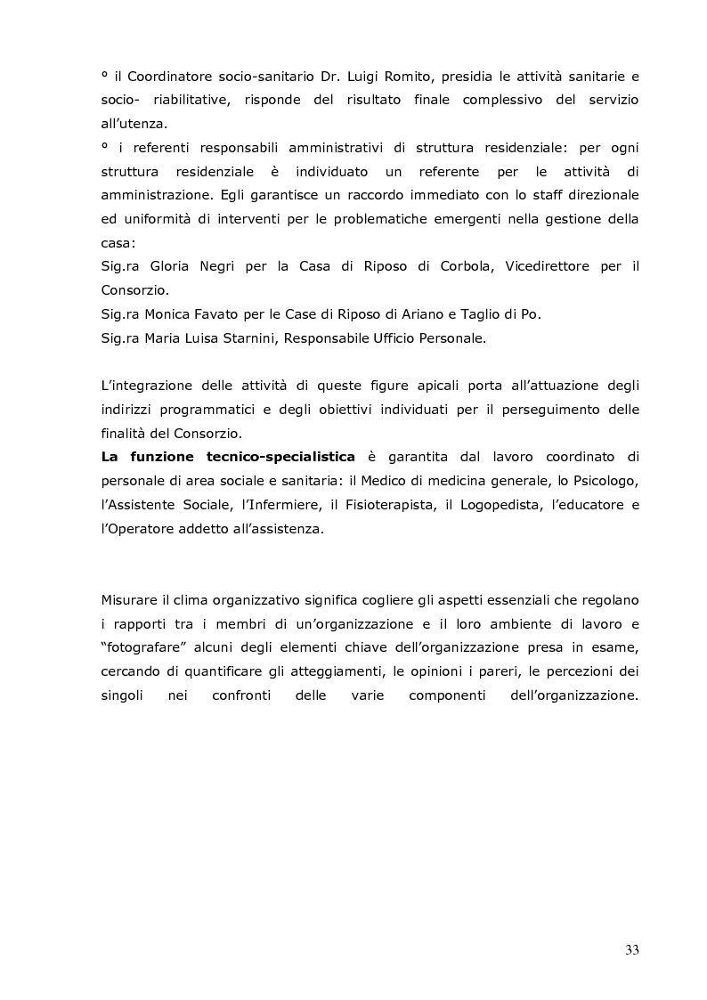 Anteprima della tesi: Analisi del clima organizzativo all'interno di una Residenza Sanitaria: il percepito degli operatori come base per lo sviluppo i progetti finalizzati al miglioramento della qualità percepita, Pagina 5