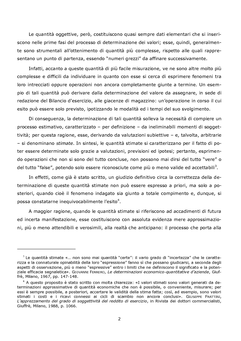 Anteprima della tesi: La duplice accezione di ''attendibilità'' del reddito d'esercizio, Pagina 2