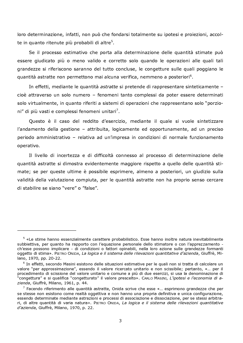 Anteprima della tesi: La duplice accezione di ''attendibilità'' del reddito d'esercizio, Pagina 3