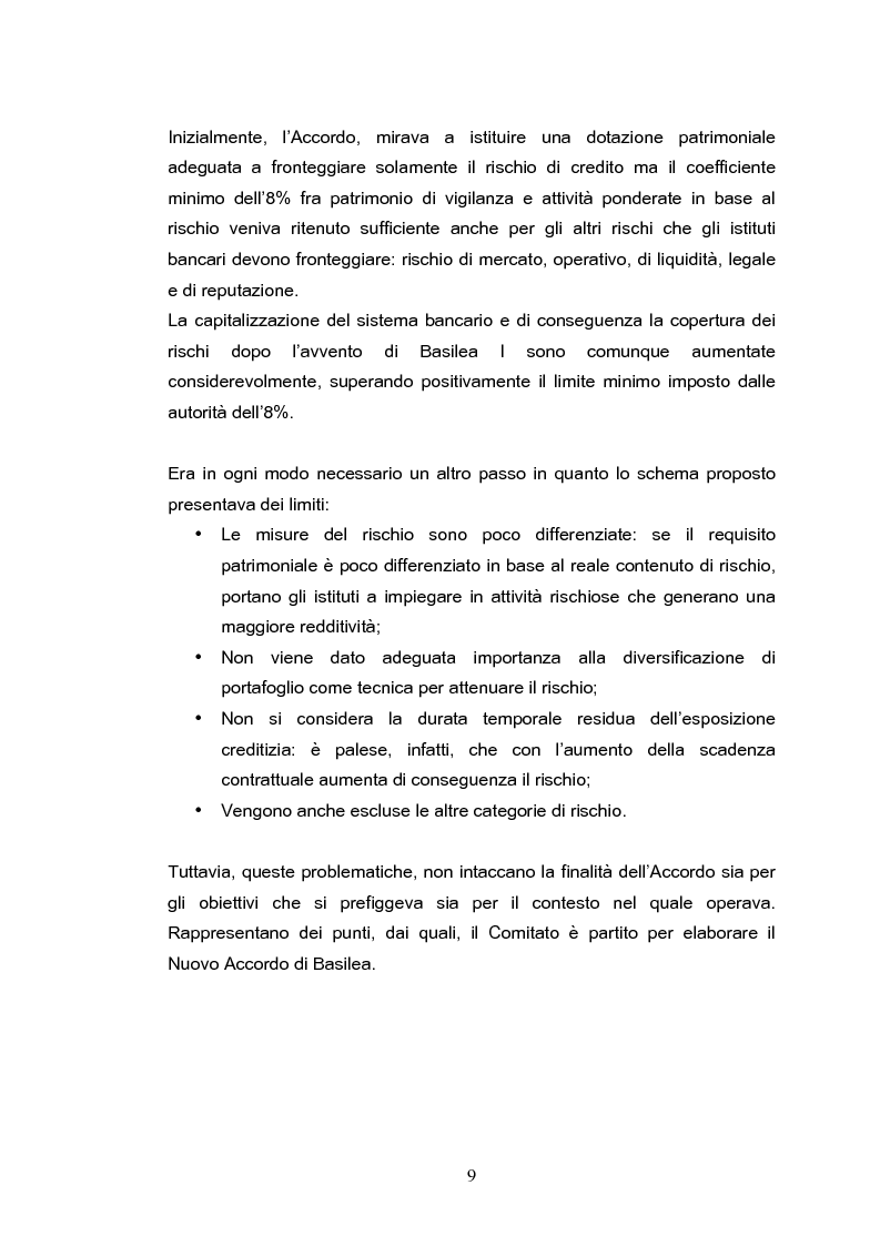 Anteprima della tesi: Il rischio operativo nell'accordo di Basilea 2, Pagina 5