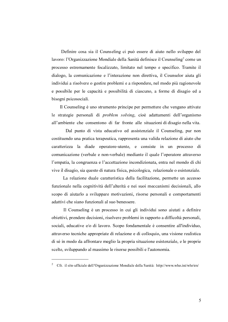 Anteprima della tesi: Il counseling centrato sulla persona. Per una lettura pedagogica della relazione d’aiuto., Pagina 2
