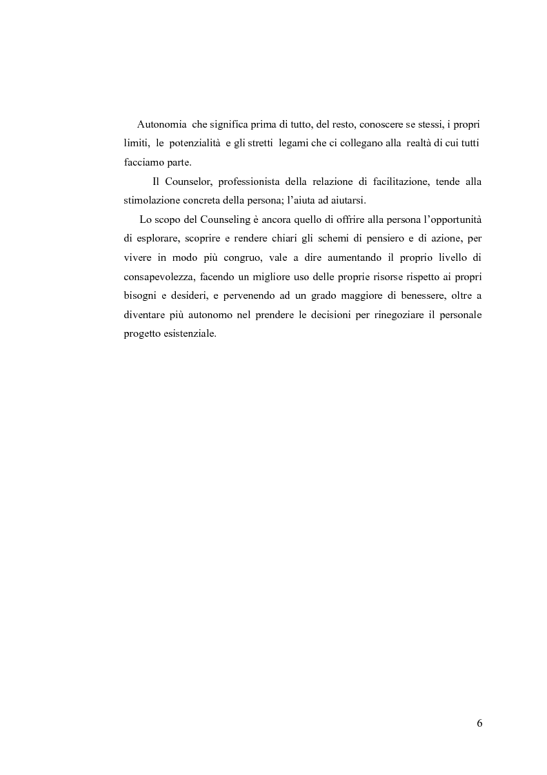 Anteprima della tesi: Il counseling centrato sulla persona. Per una lettura pedagogica della relazione d’aiuto., Pagina 3