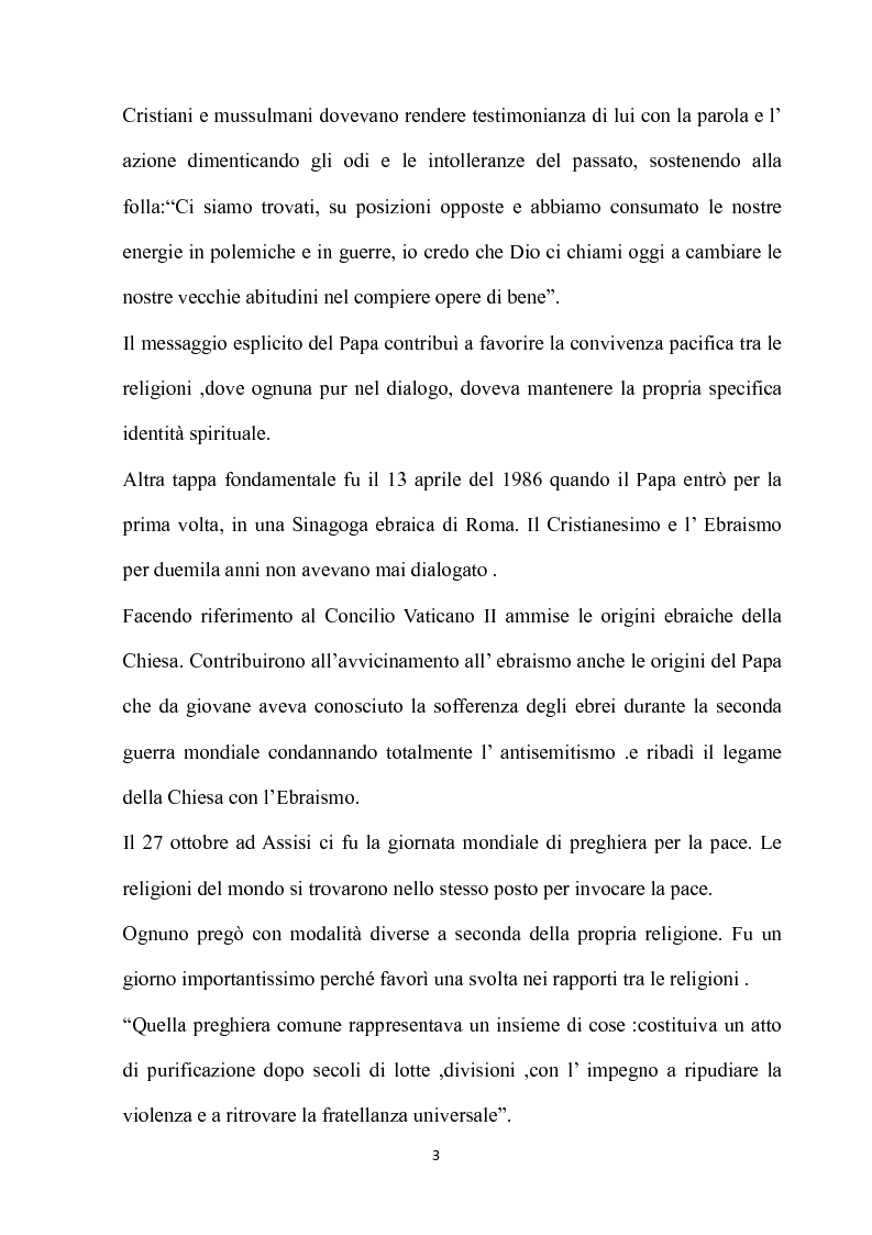Anteprima della tesi: Fondamenti pedagogici nel dialogo interreligioso dell'opera di Giovanni Paolo II, Pagina 3
