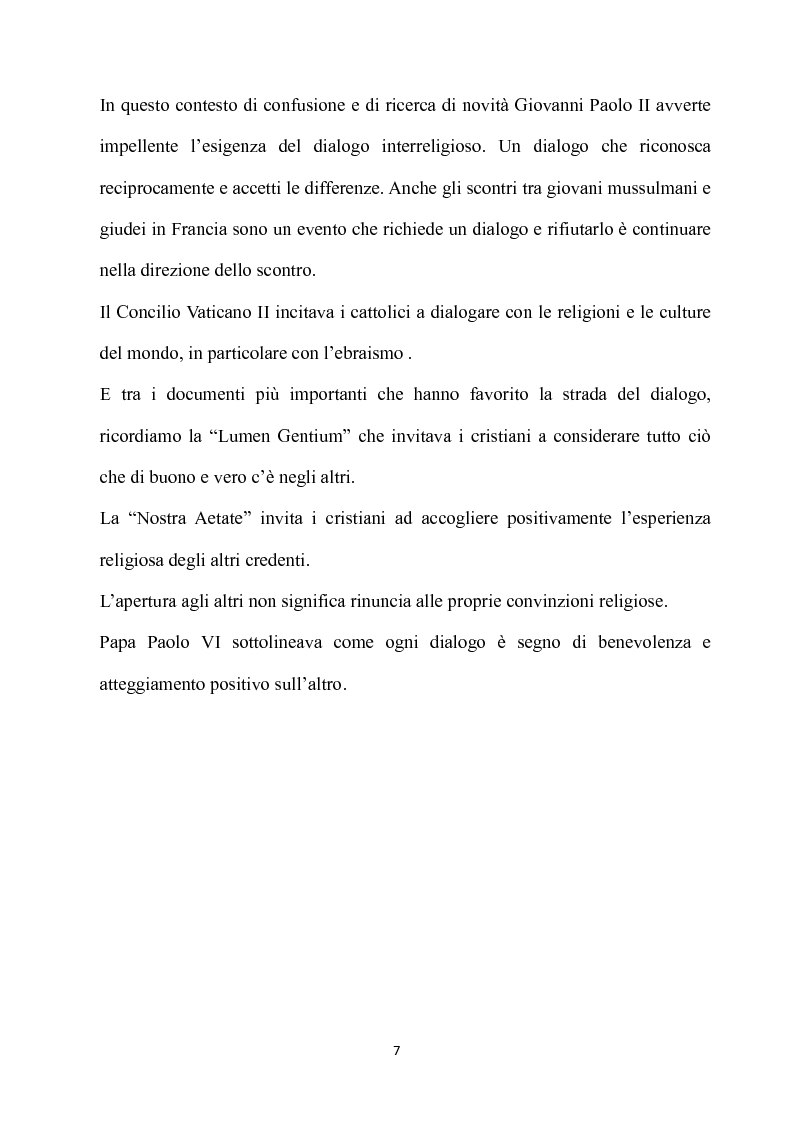 Anteprima della tesi: Fondamenti pedagogici nel dialogo interreligioso dell'opera di Giovanni Paolo II, Pagina 7