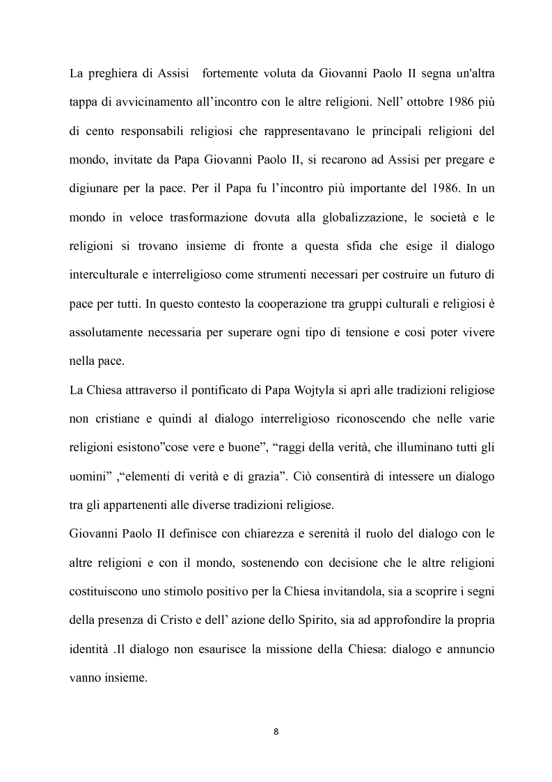 Anteprima della tesi: Fondamenti pedagogici nel dialogo interreligioso dell'opera di Giovanni Paolo II, Pagina 8