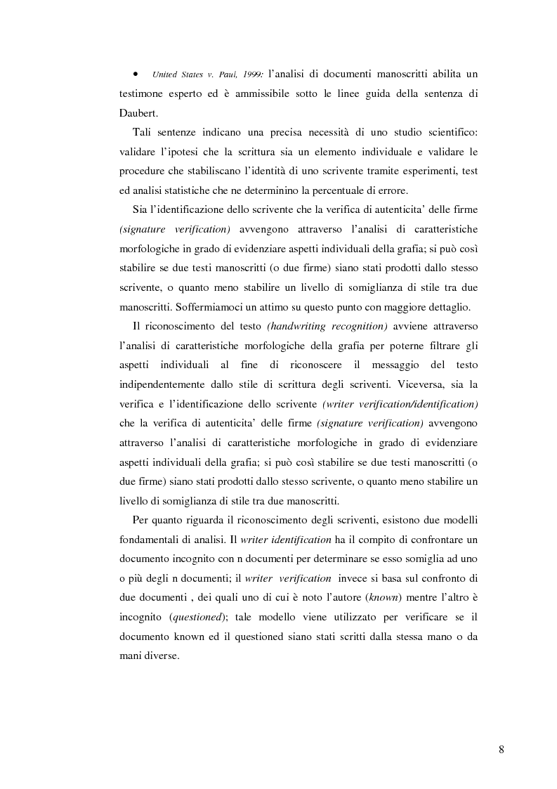 Anteprima della tesi: Un sistema interattivo multiesperto per il clustering degli autori di documenti manoscritti, Pagina 5