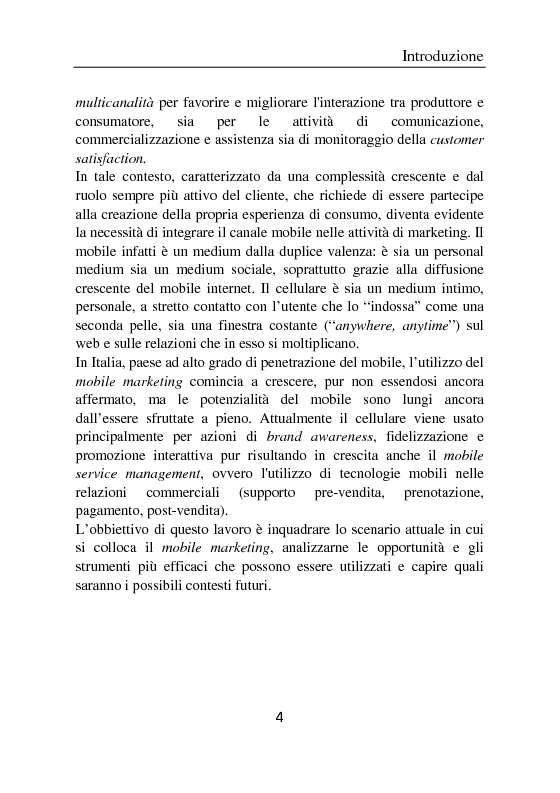 Anteprima della tesi: Il ruolo del cellulare nell’era del marketing multicanale - Strumenti ed esperienze di mobile marketing, Pagina 2