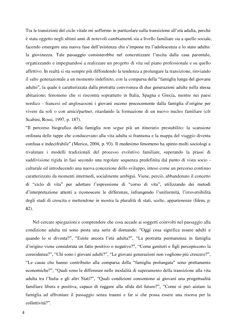 Anteprima della tesi: La lunga transizione familiare all'età adulta, Pagina 2