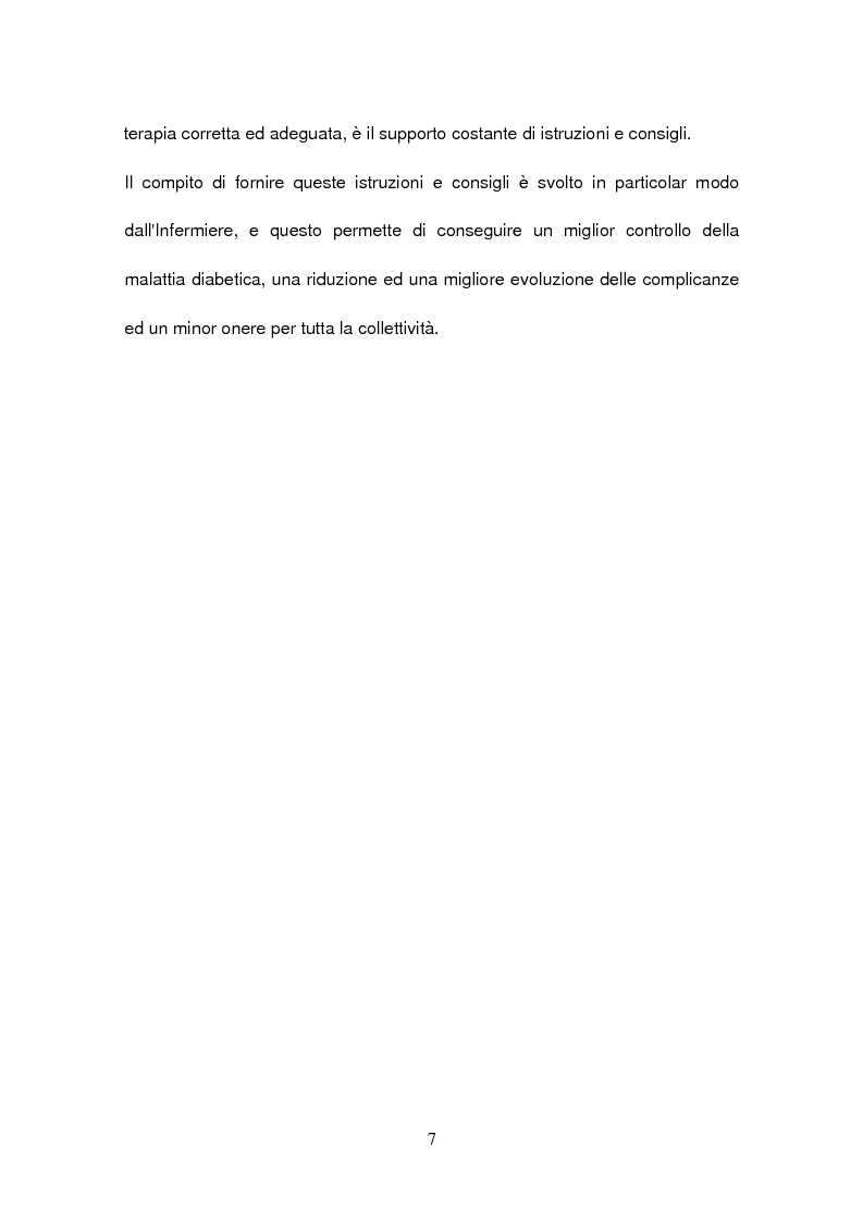 Anteprima della tesi: La gestione del paziente diabetico: ruolo educativo dell'infermiere operante presso la Casa di Riposo di Corbola (Ro), Pagina 3