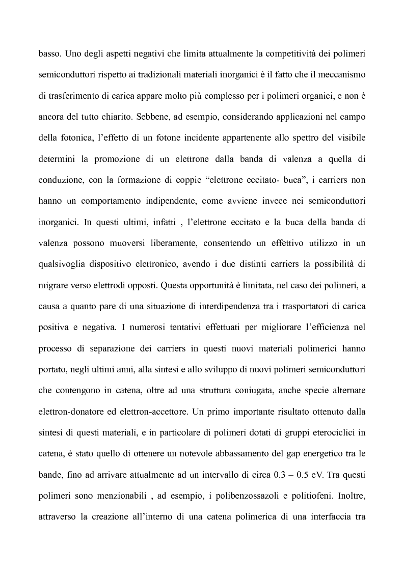 Anteprima della tesi: Nuovi polimeri contenenti eterocicli per potenziali applicazioni in elettronica e fotonica, Pagina 5