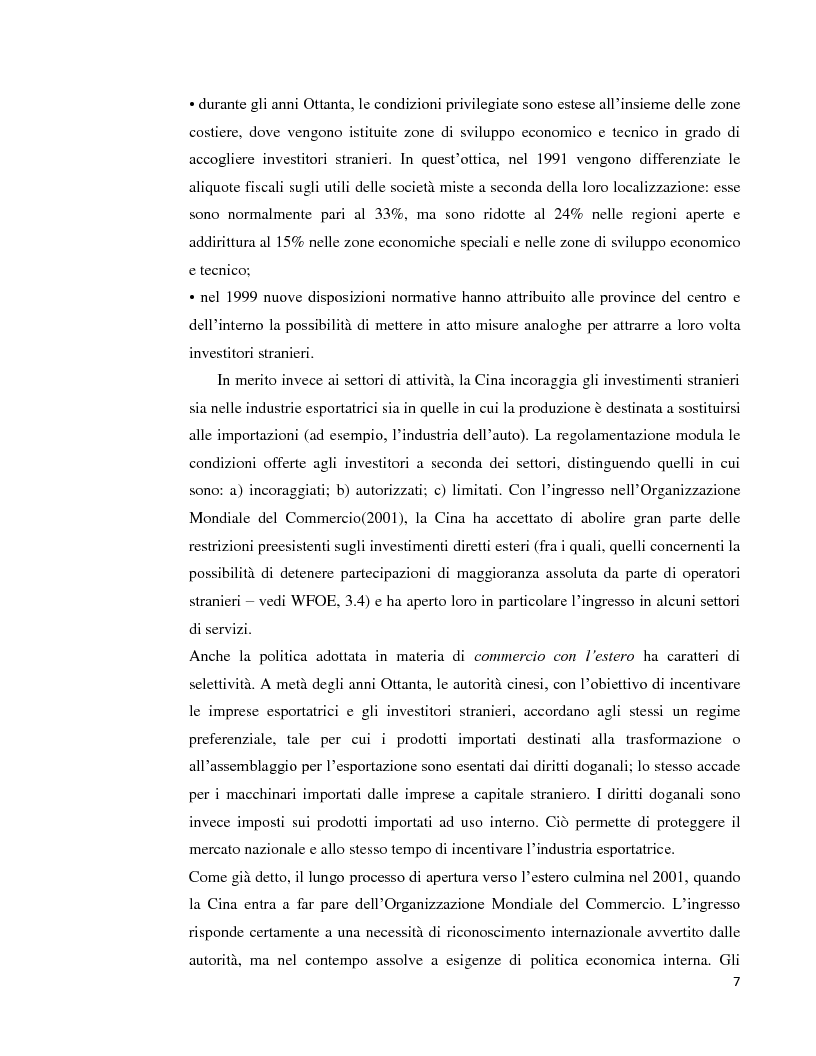Anteprima della tesi: Lo sviluppo economico cinese: opportunità per le imprese italiane, Pagina 5