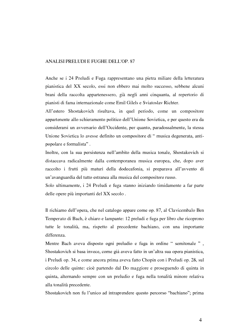 Anteprima della tesi: I 24 preludi e fuga di Dmitri Shostakovich, Pagina 2