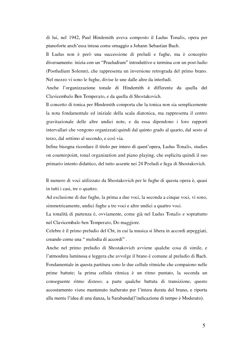 Anteprima della tesi: I 24 preludi e fuga di Dmitri Shostakovich, Pagina 3