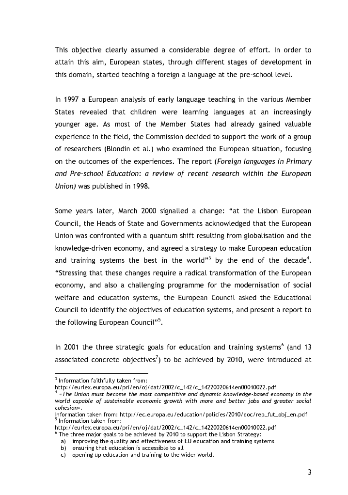 Anteprima della tesi: L’approccio alla lingua straniera nella scuola dell'infanzia: l'esperienza raccontata attraverso il diario di bordo, Pagina 5