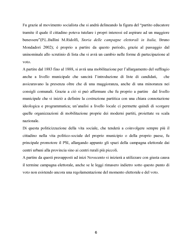 Anteprima della tesi: Trasformazioni delle campagne elettorali in Italia, Pagina 3