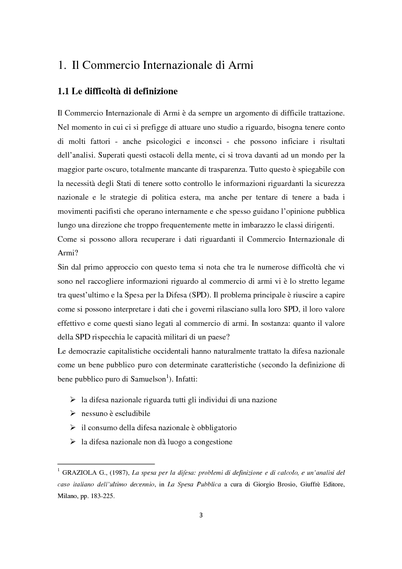 Anteprima della tesi: Il ruolo dell'Italia nel commercio internazionale di armi, Pagina 2