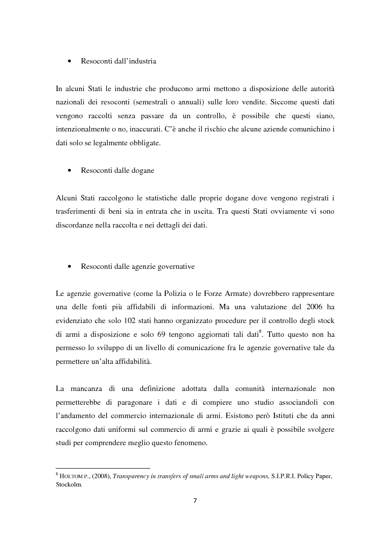 Anteprima della tesi: Il ruolo dell'Italia nel commercio internazionale di armi, Pagina 6