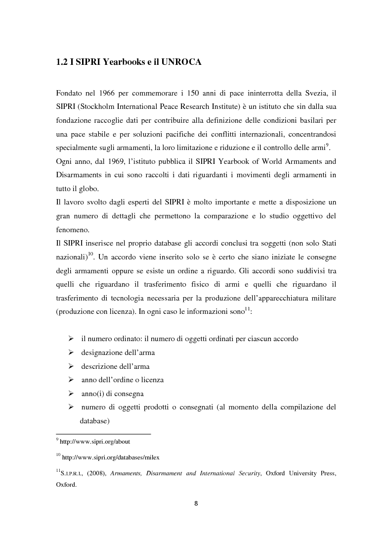 Anteprima della tesi: Il ruolo dell'Italia nel commercio internazionale di armi, Pagina 7