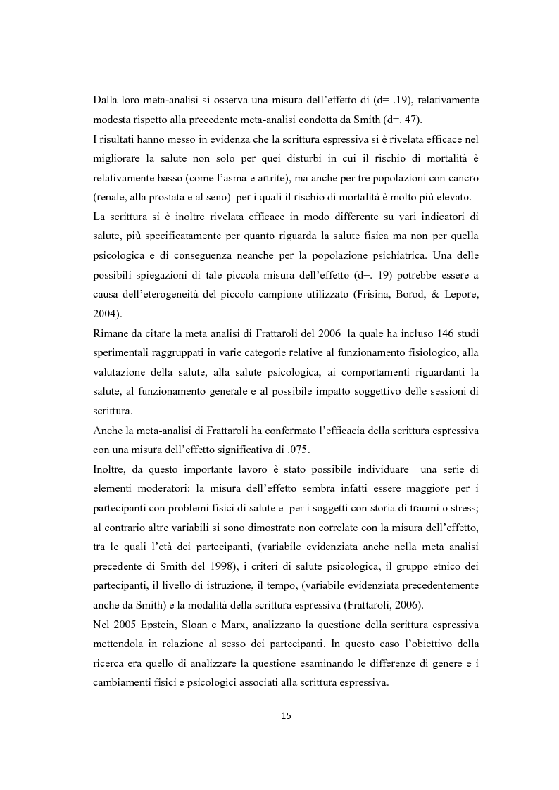 Anteprima della tesi: Scrittura espressiva e crescita post-traumatica in pazienti cardiopatici, Pagina 10