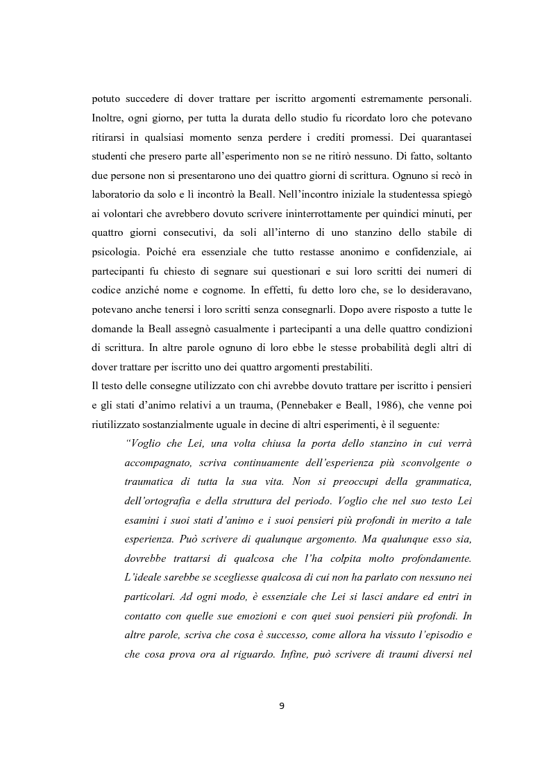 Anteprima della tesi: Scrittura espressiva e crescita post-traumatica in pazienti cardiopatici, Pagina 4